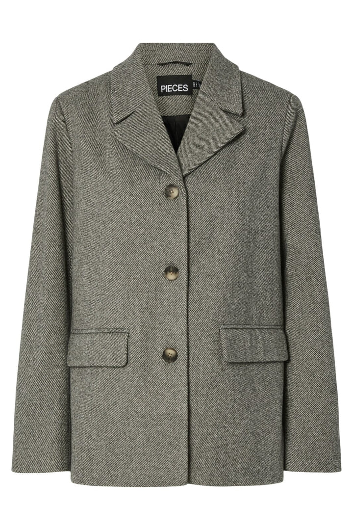 Pieces - Pcbianca Ls Blazer Jacket - 4808371 Black Melange
