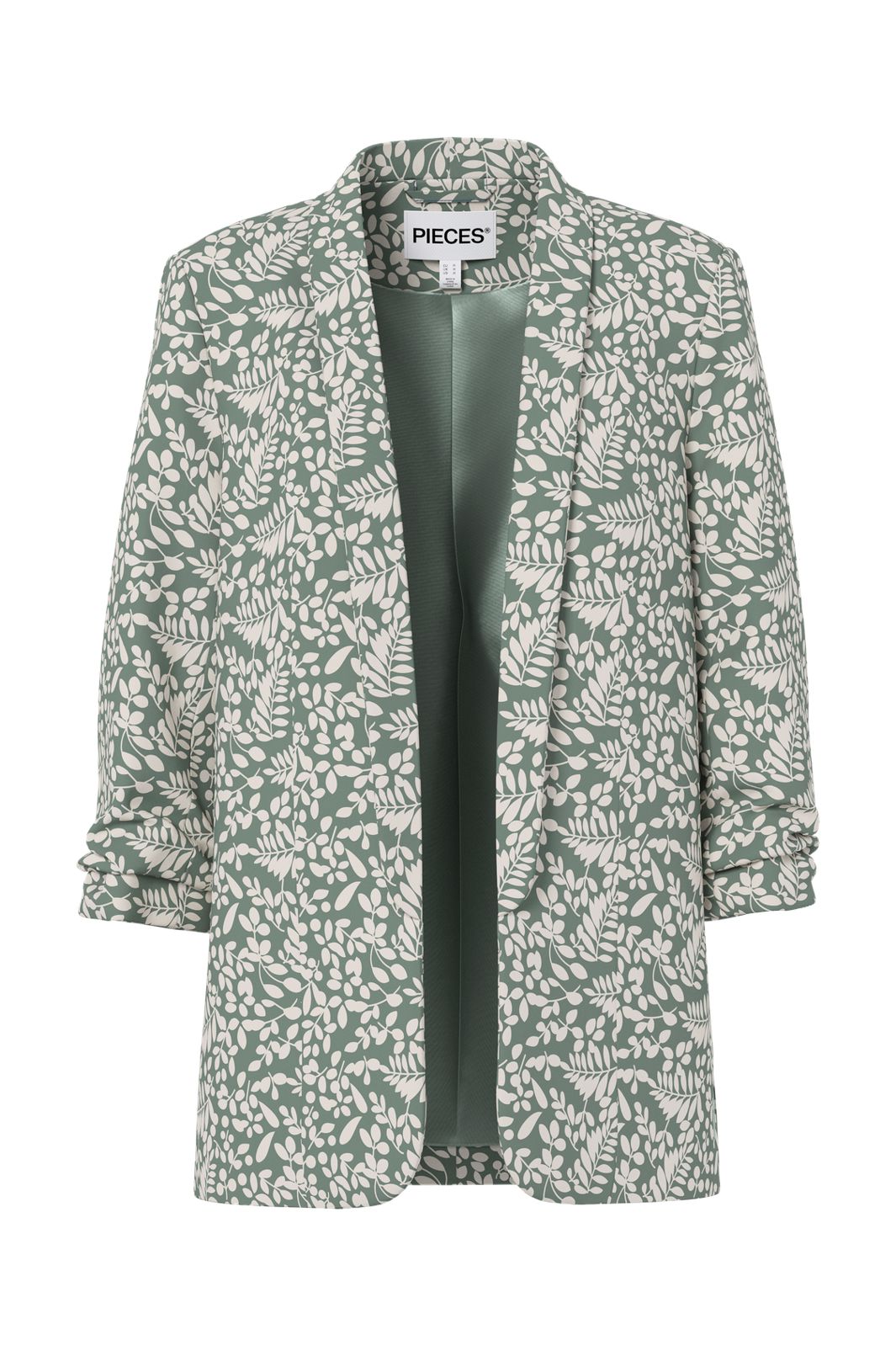 Pieces - Pcbosella 3/4 Printed Blazer - 4924915 Laurel Wreath Birch Leaves