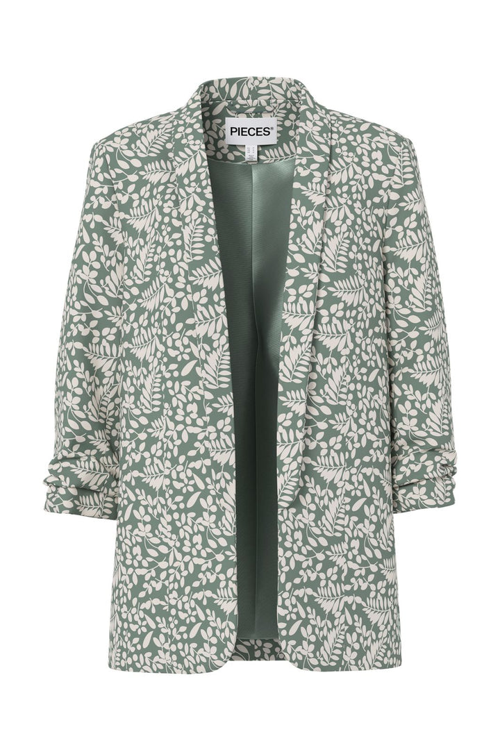 Pieces - Pcbosella 3/4 Printed Blazer - 4924915 Laurel Wreath Birch Leaves