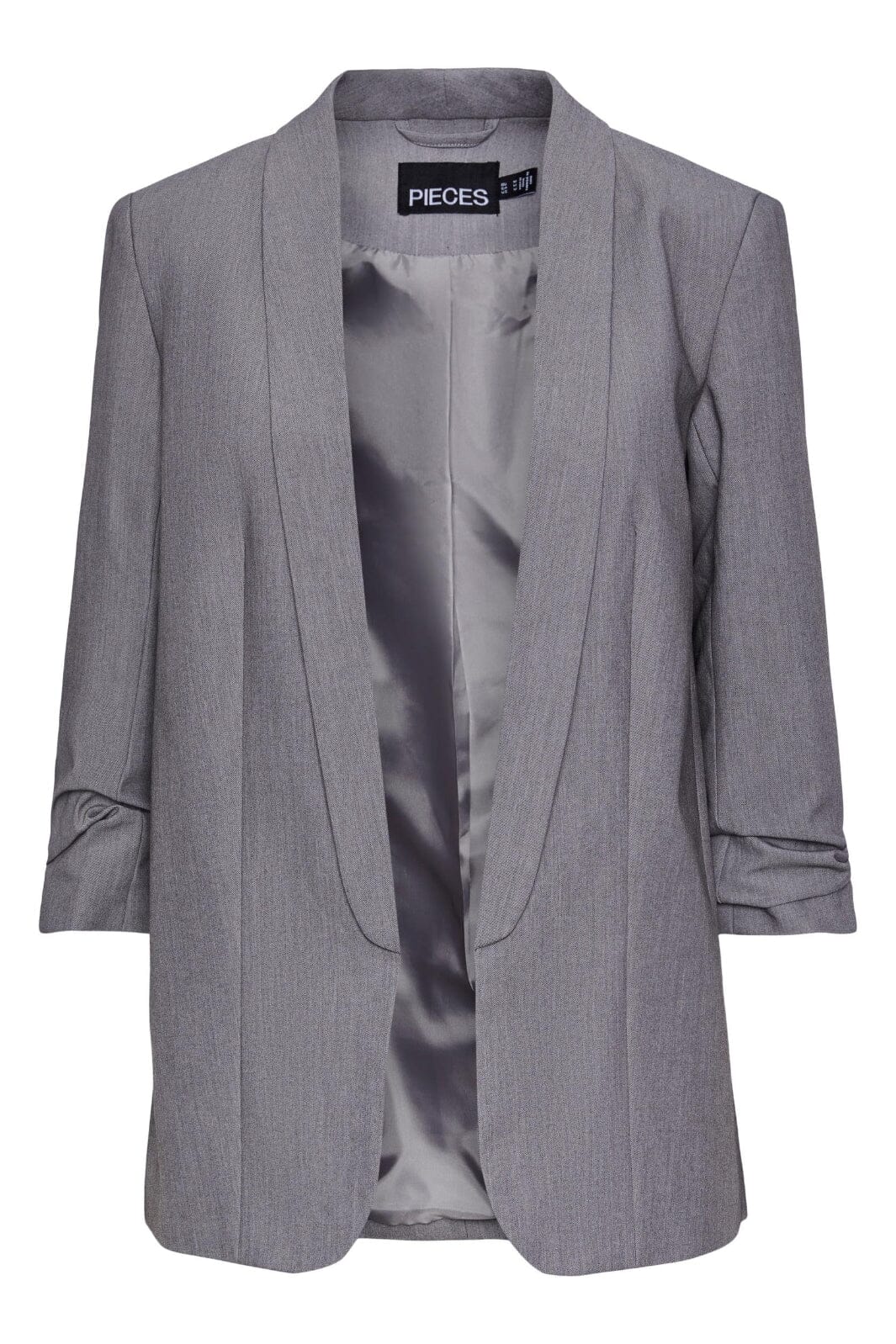 Pieces - Pcbosella 3/4 Blazer - 3423753 Light Grey Melange