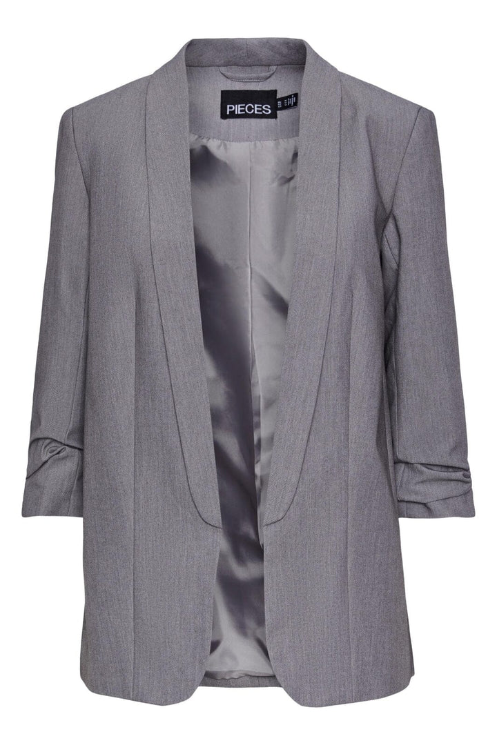 Pieces - Pcbosella 3/4 Blazer - 3423753 Light Grey Melange