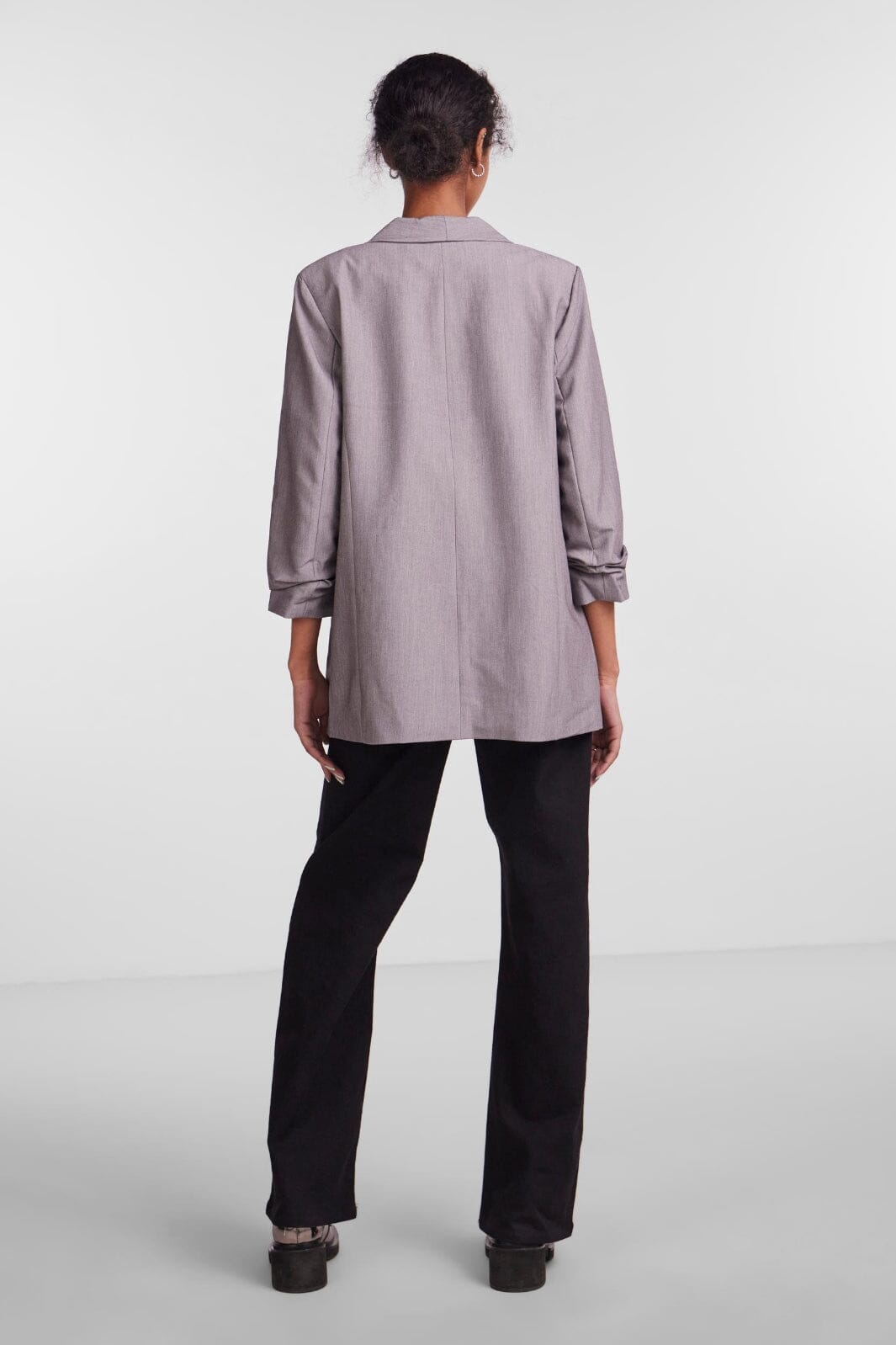 Pieces - Pcbosella 3/4 Blazer - 3423753 Light Grey Melange