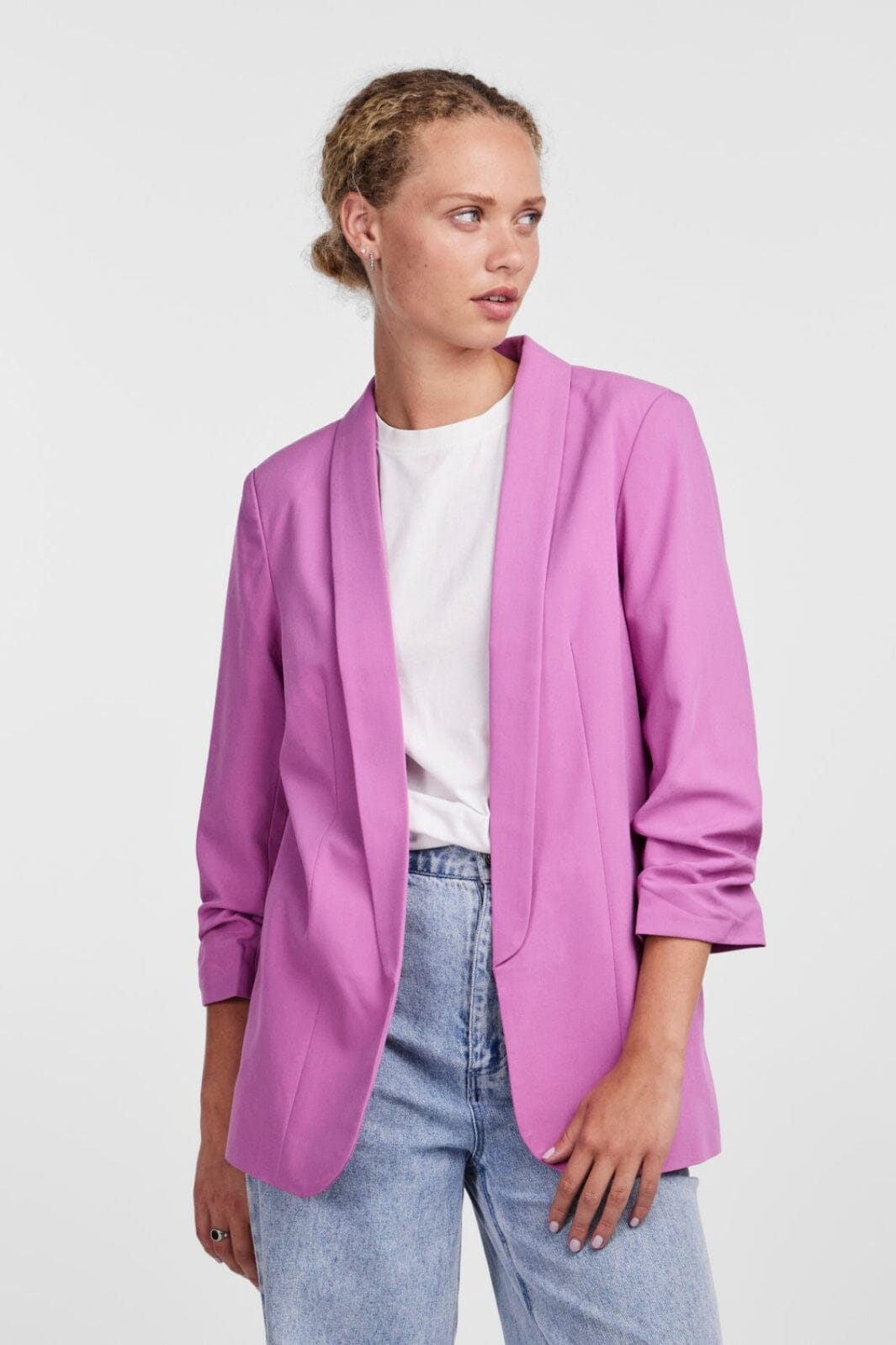 Pieces - Pcboss 3/4 Blazer - 4251275 Radiant Orchid