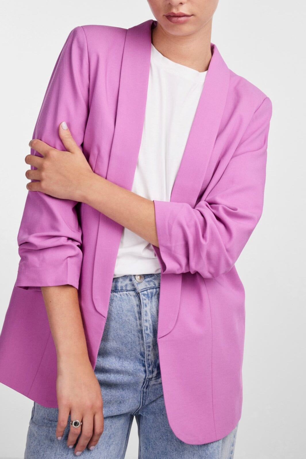 Pieces - Pcboss 3/4 Blazer - 4251275 Radiant Orchid