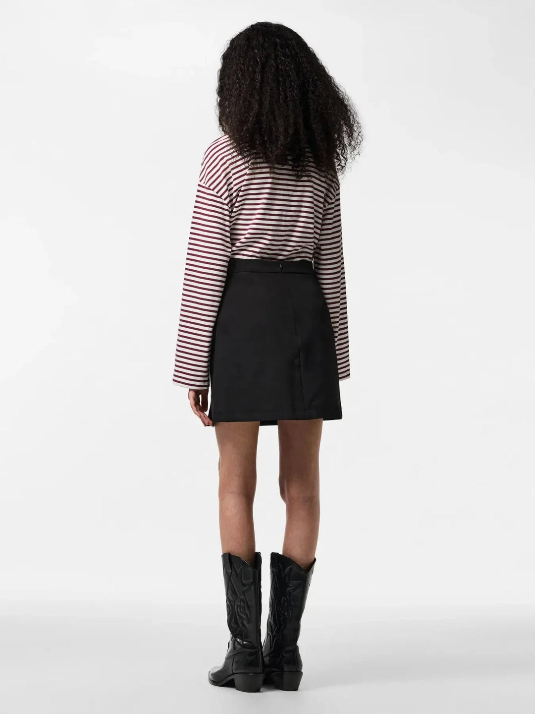 Pieces - Pcbozzy Slit Skirt - 4543165 Black Nederdele 