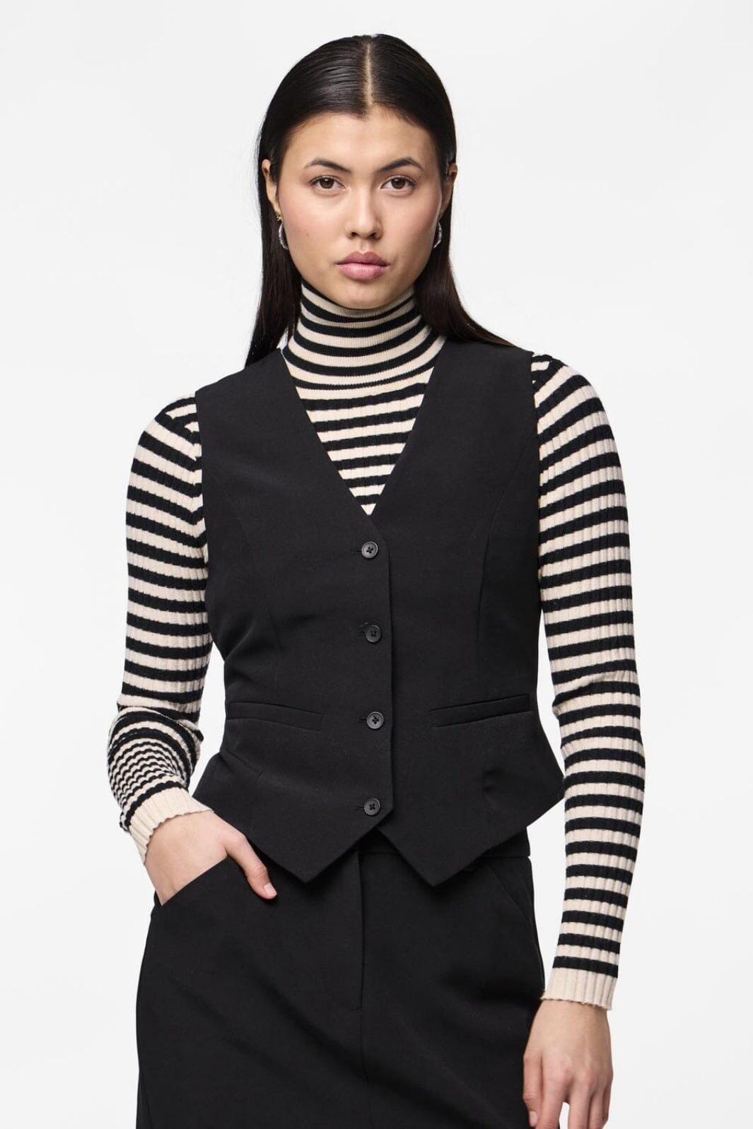 Pieces - Pcbozzy Vest - 4563734 Black