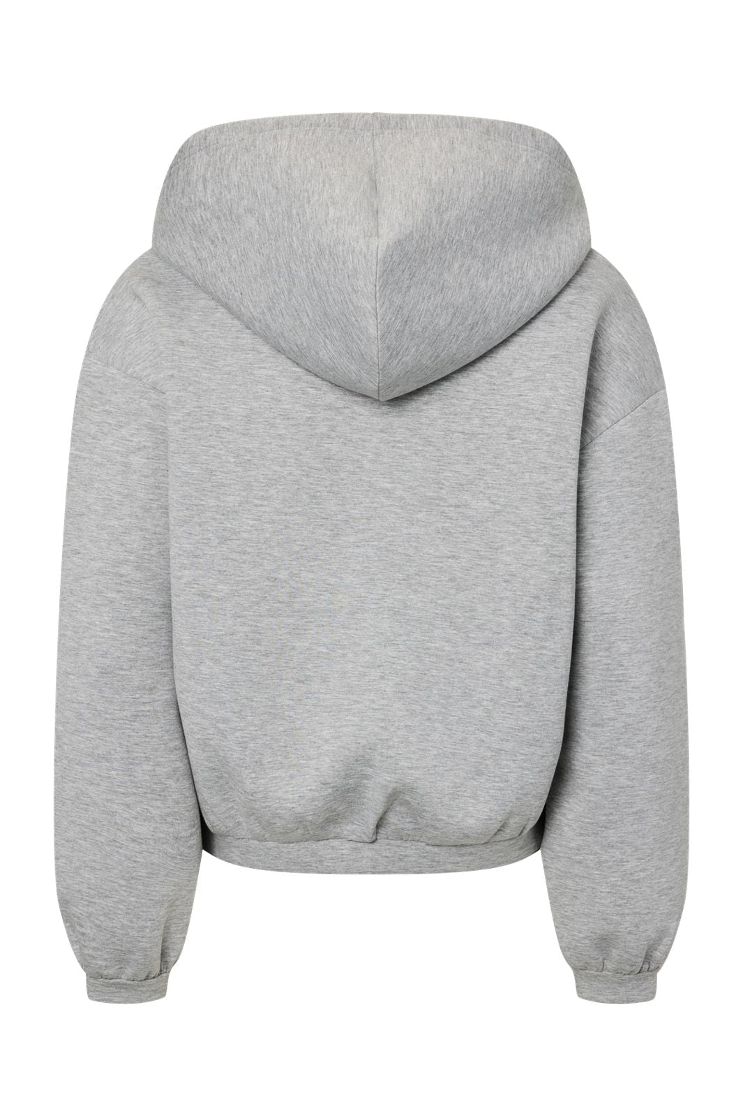 Pieces - Pcbucuba Ls Zipper Scuba Hoodie Act - 4938638 Light Grey Melange