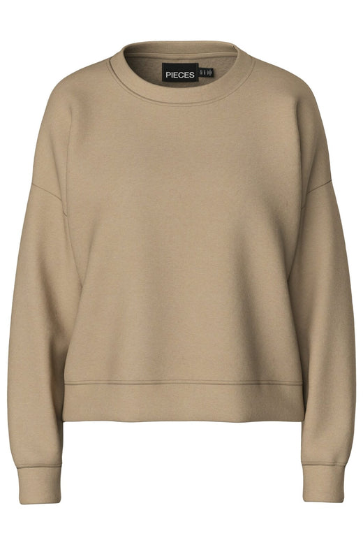 Pieces - Pcchilli Ls Sweat - 3728739 Silver Mink