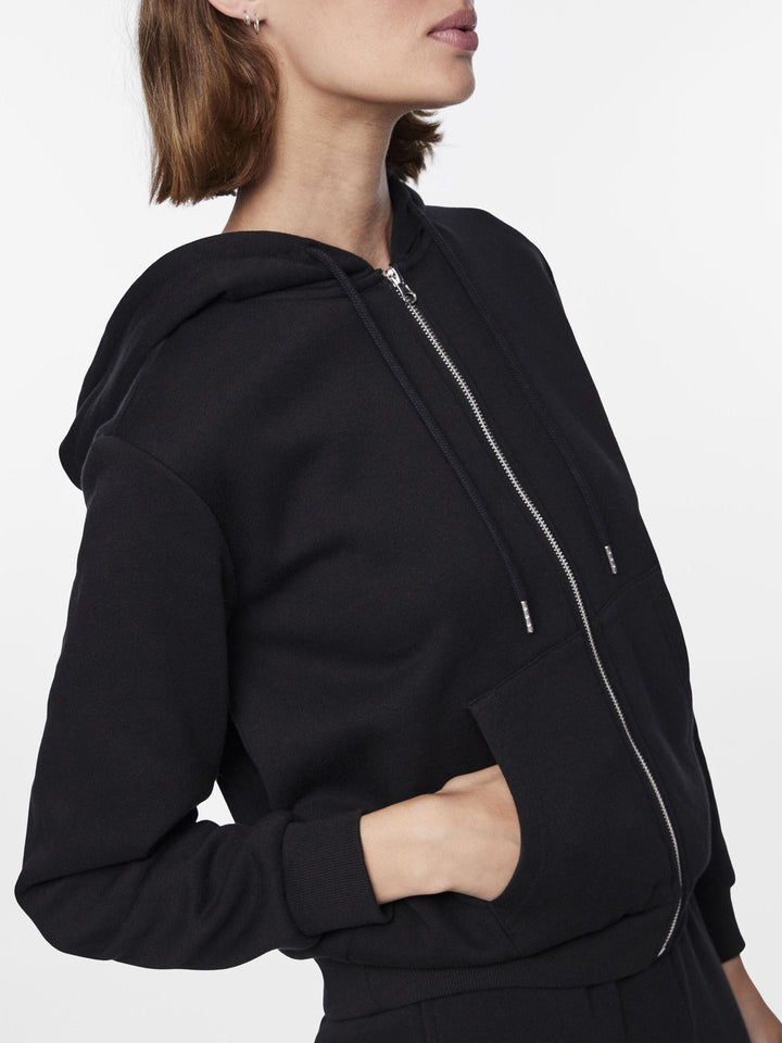 Pieces - Pcchilli Ls Zip Hoodie - 4265110 Black