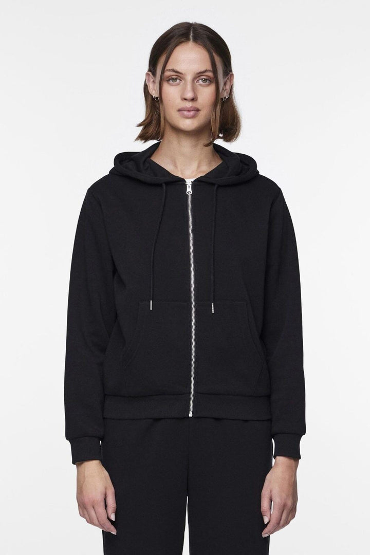 Pieces - Pcchilli Ls Zip Hoodie - 4265110 Black