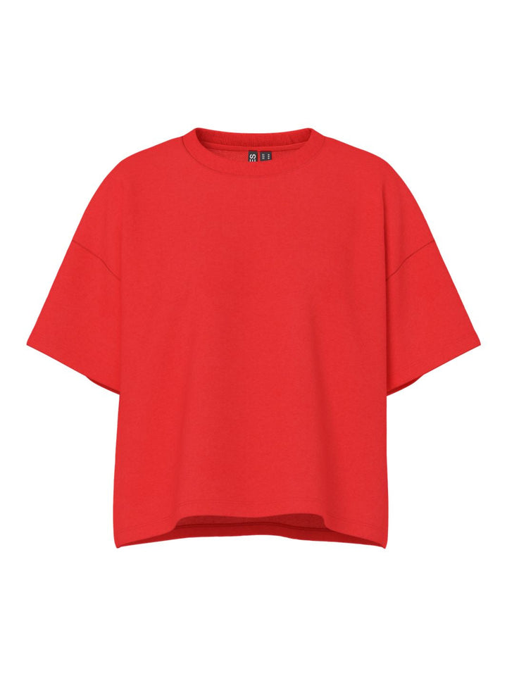 Pieces - Pcchilli Summer 2/4 Loose Swt Ub - 4702968 Poppy Red