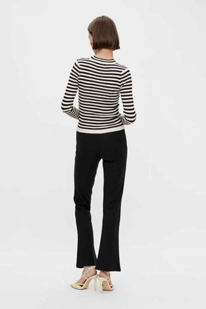 Pieces - Pccrista Ls O-Nech Knit Noos - Black With Birch