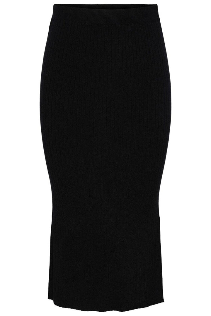 Pieces - Pccrista Midi Knit Skirt - 4350291 Black