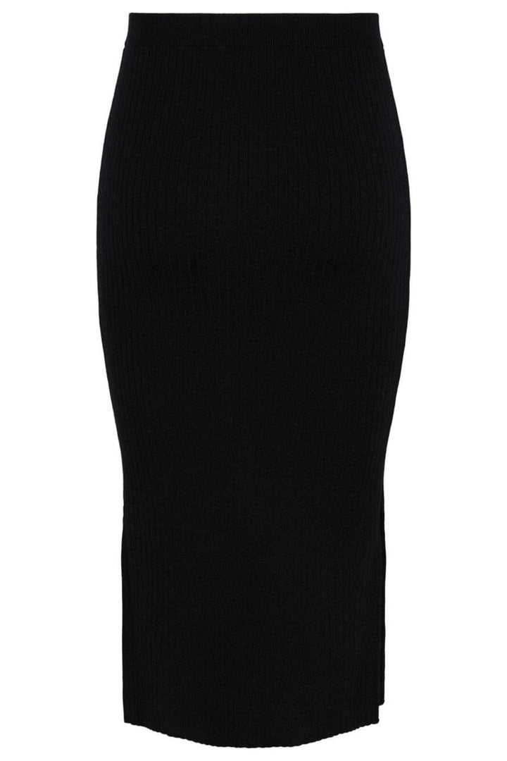 Pieces - Pccrista Midi Knit Skirt - 4350291 Black