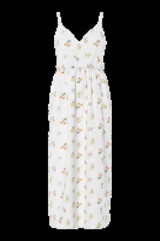 Pieces - Pcemma Strap Ankle Dress - 4904225 Bright White Flower Kjoler 