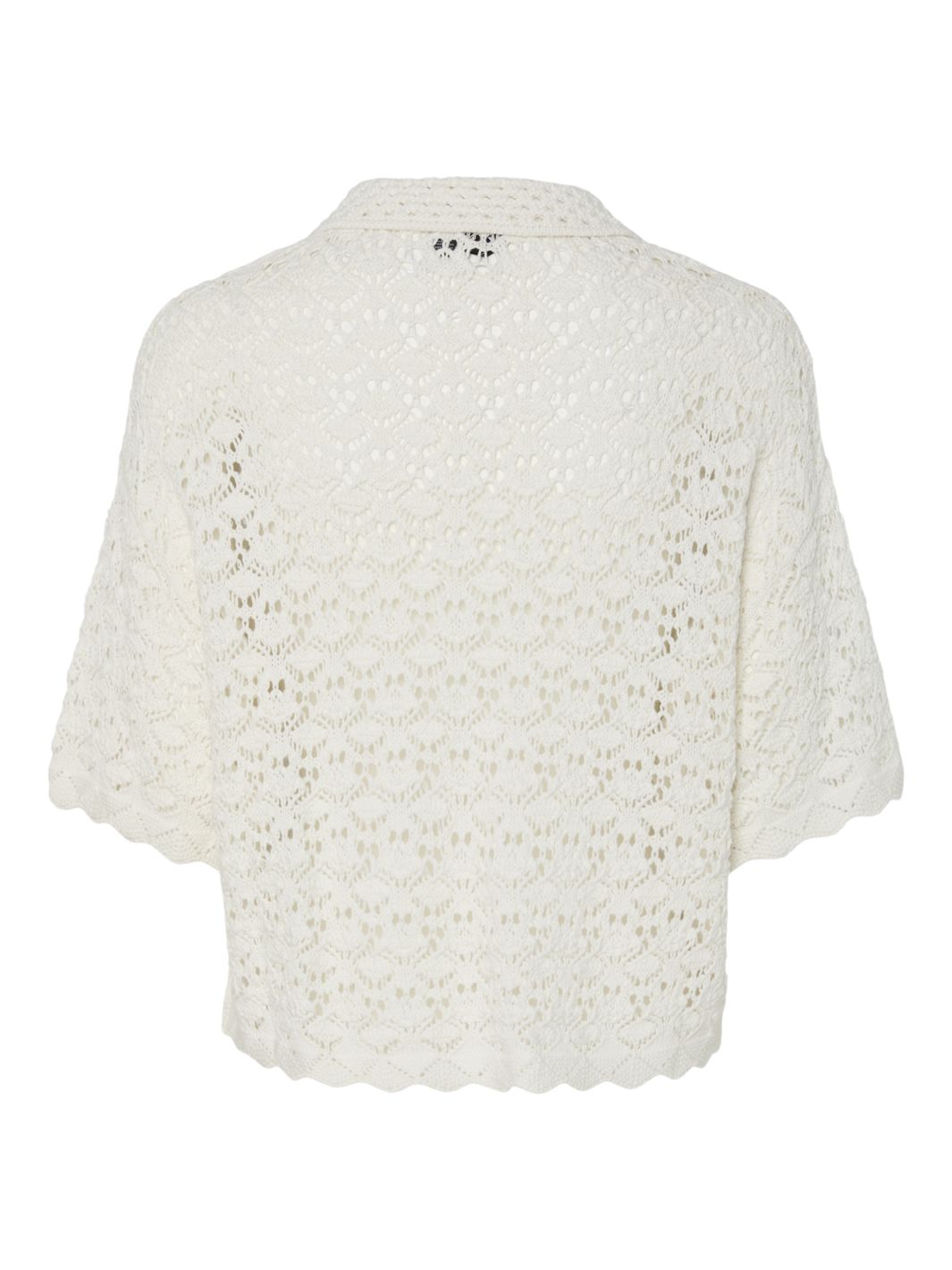 Pieces - Pcfalka Ss Knit Shirt - 4776518 Cloud Dancer