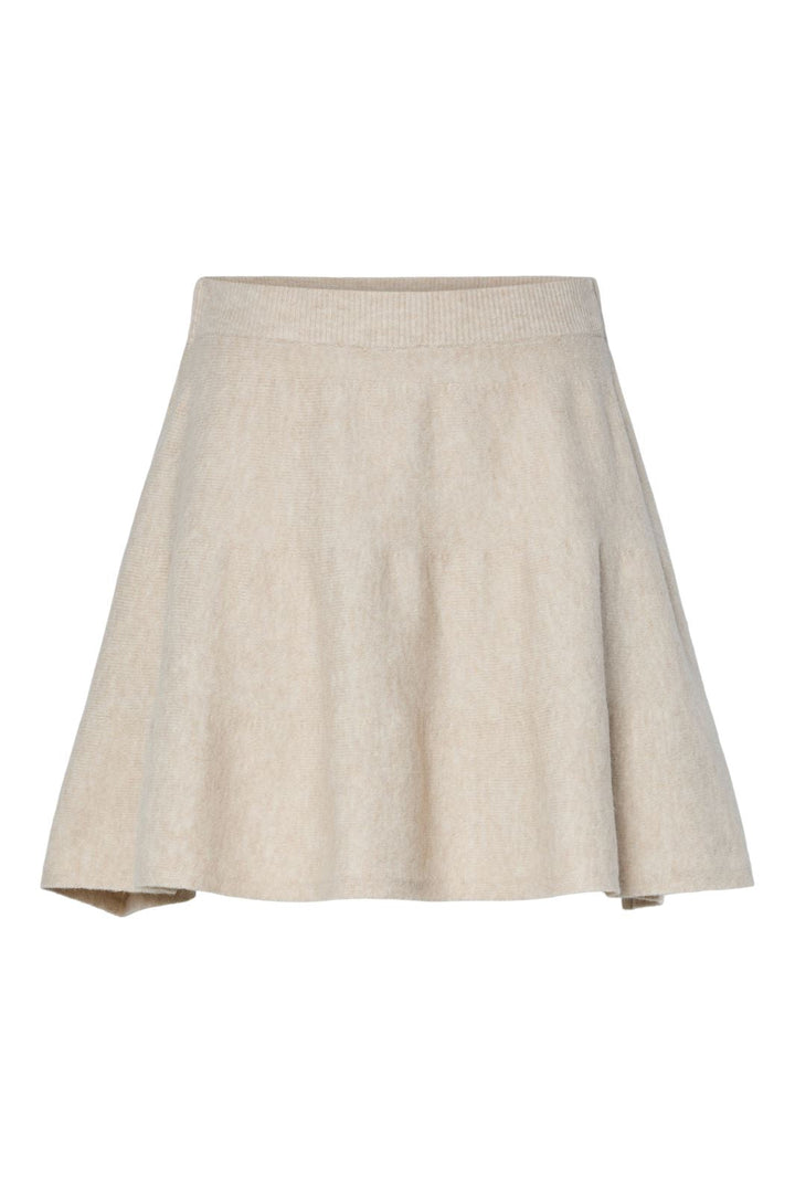 Pieces - Pcfamilla Short Knit Skirt Fsy - 4861104 Silver Gray Melange