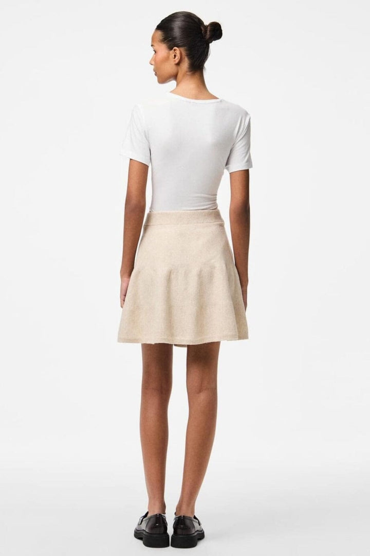 Pieces - Pcfamilla Short Knit Skirt Fsy - 4861104 Silver Gray Melange