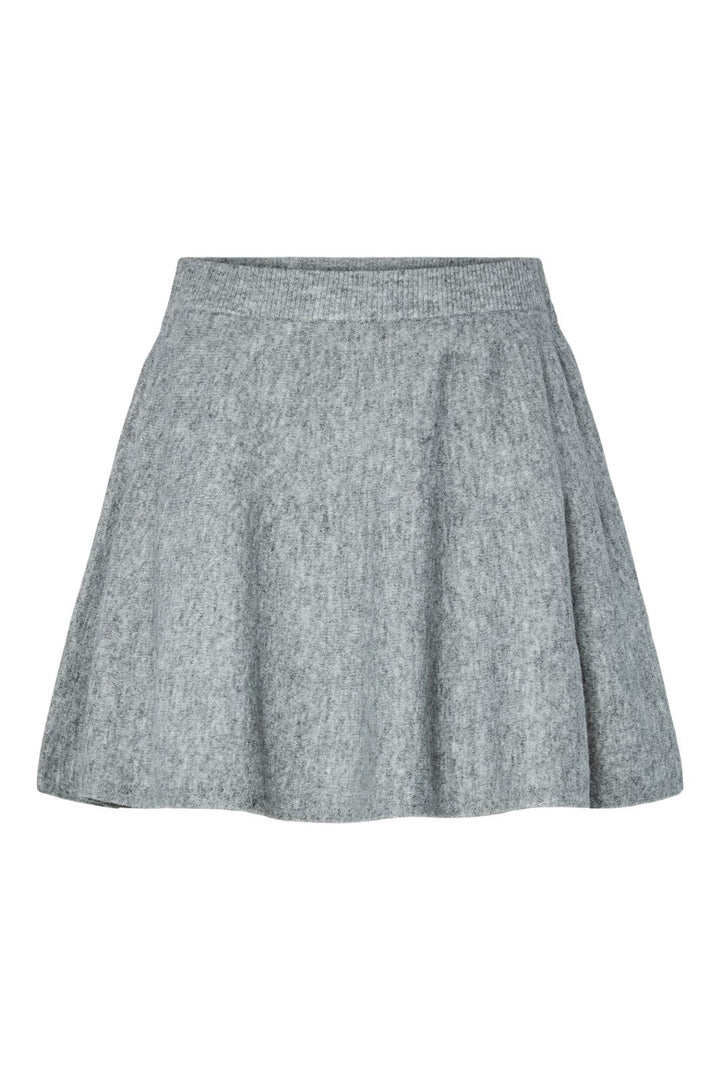 Pieces - Pcfamilla Short Knit Skirt Fsy - 4861748 Medium Grey Melange