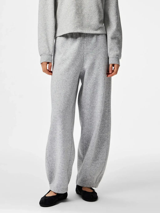 Pieces - Pcfilucca Barrel Pants - 5080302 Light Grey Melange Sweatpants 