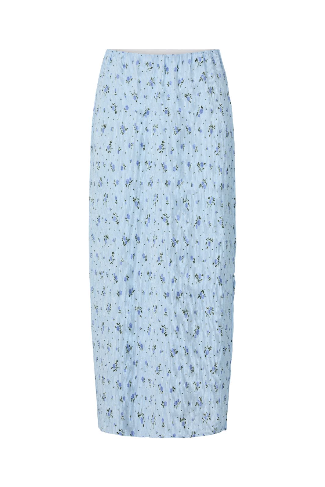 Pieces - Pcflora Ankle Skirt Msa - 4976250 Cashmere Blue Blue Flowers