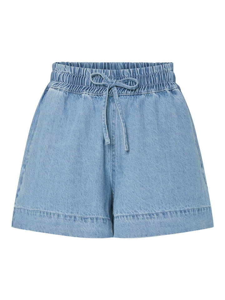 Pieces - Pcflora Denim Shorts - 4777016 Light Blue Denim