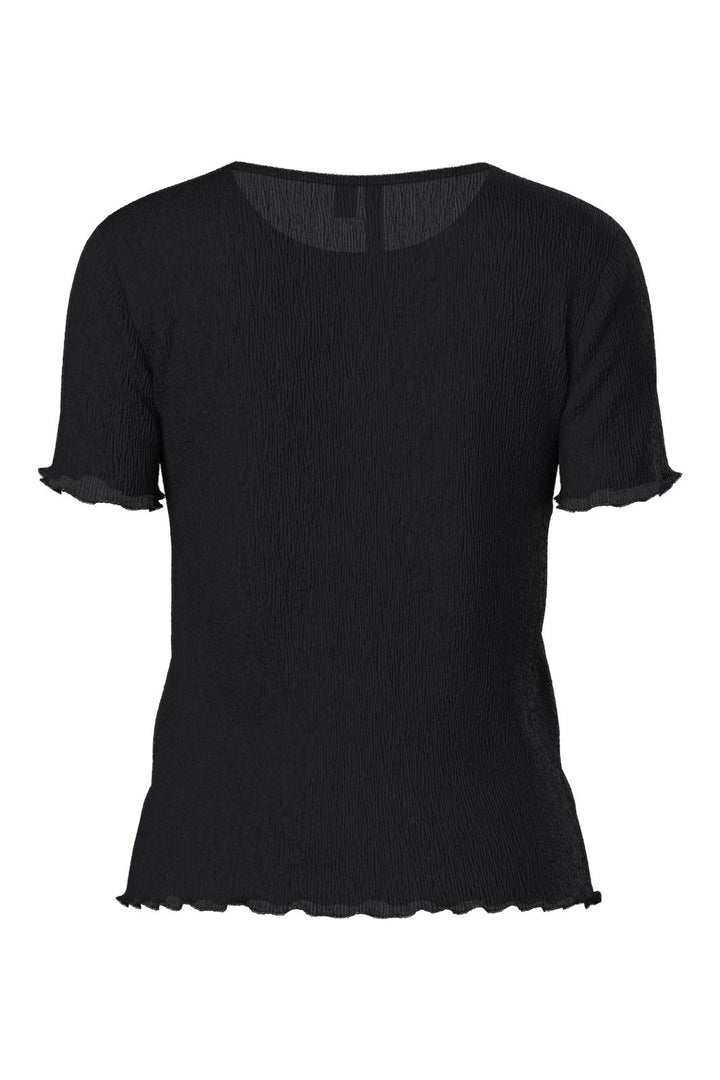 Pieces - Pcflora Ss O-Neck Top - 4699177 Black