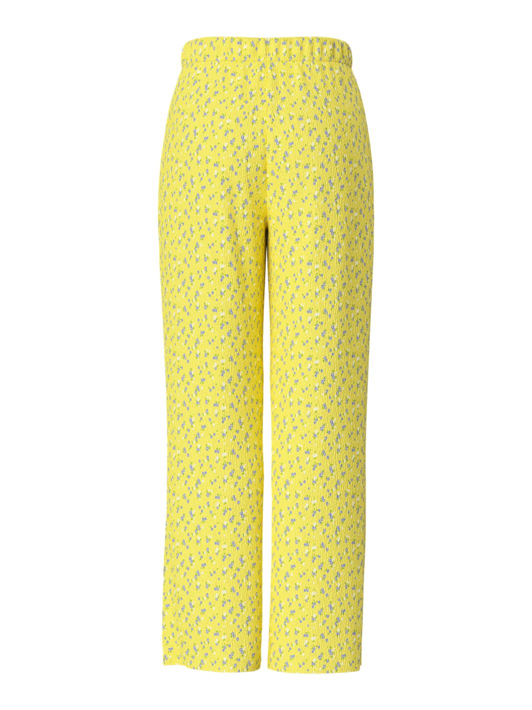 Pieces - Pcflora Wide Pants - 4699158 Pale Banana Small Flower