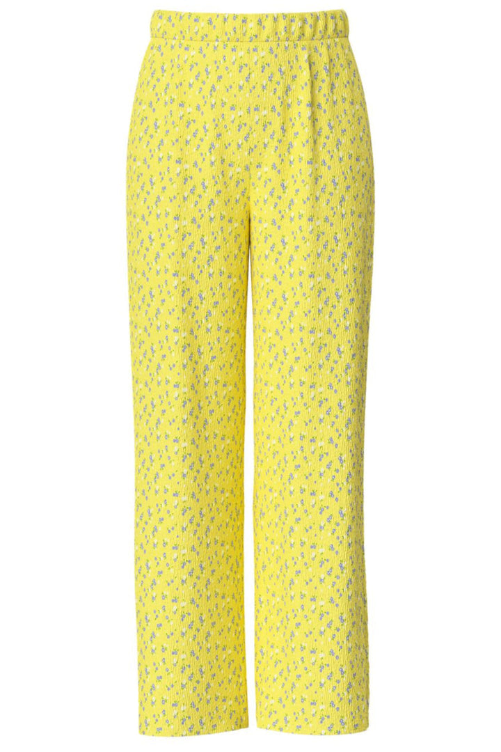 Pieces - Pcflora Wide Pants - 4699158 Pale Banana Small Flower