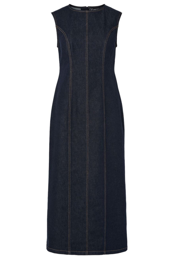 Pieces - Pcfranna Sl Long Denim Dress Fsy - 4863022 Dark Blue Denim