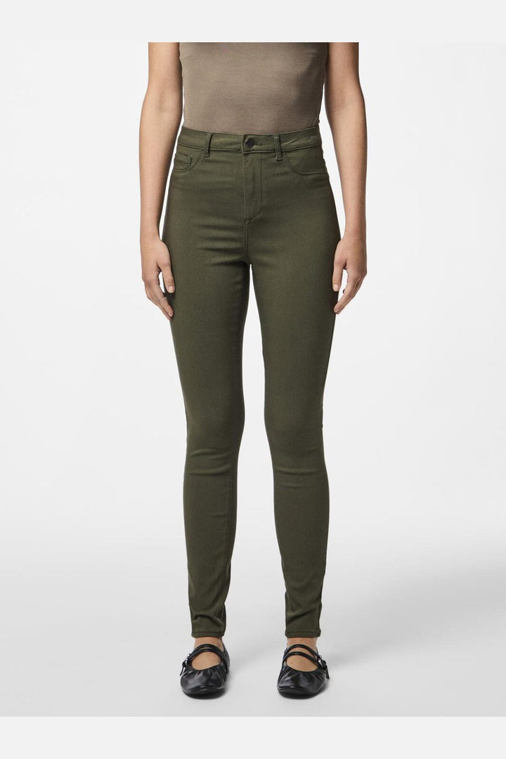 Pieces - Pchighskin Wear Jeggings - 4530982 Forest Night