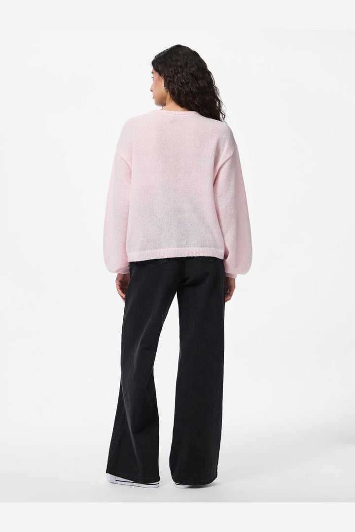 Pieces - Pcida Ls O-Neck Knit Cardigan - 4805039 Pink-A-Boo