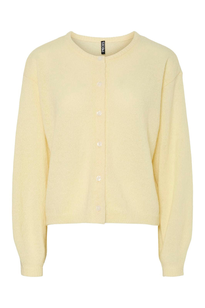 Pieces - Pcida Ls O-Neck Knit Cardigan - 4805040 French Vanilla