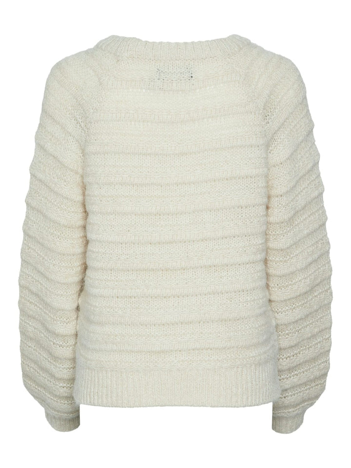 Pieces - Pcjayda Ls O-Neck Knit - 4542448 Birch