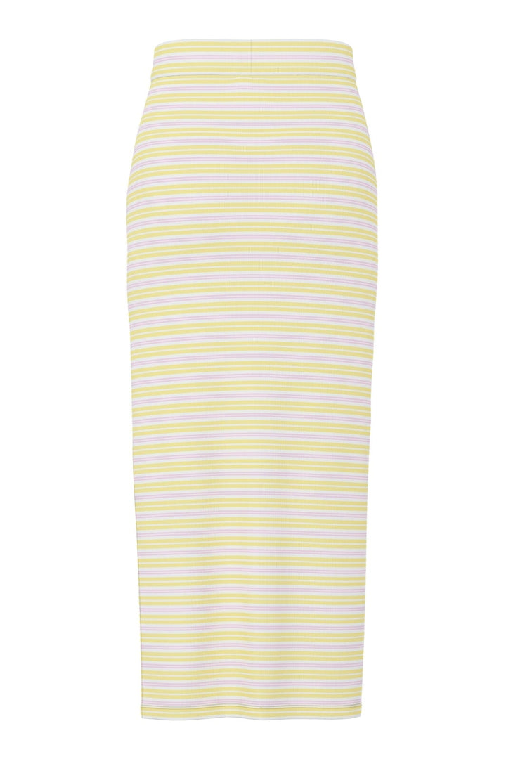 Pieces - Pcjayjay Slit Skirt - 4961824 Pale Banana Pink Tulle/White