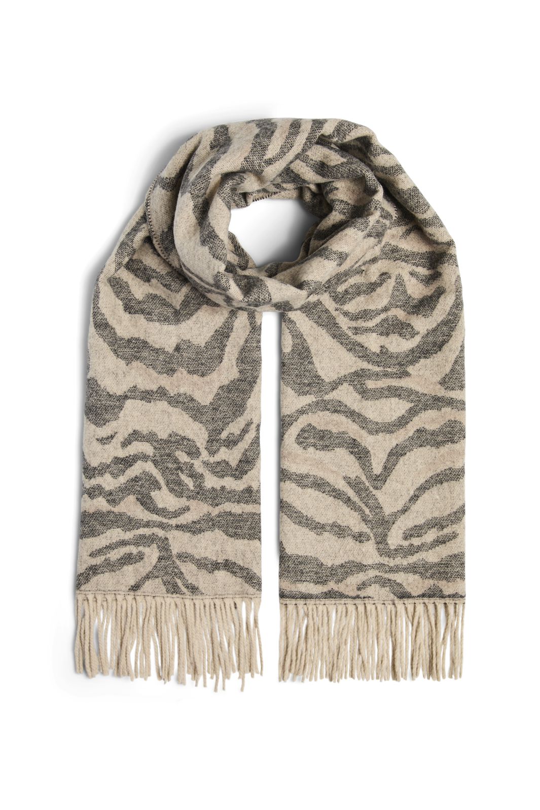 Pieces - Pcjira Wool Scarf - White Pepper - Tiger