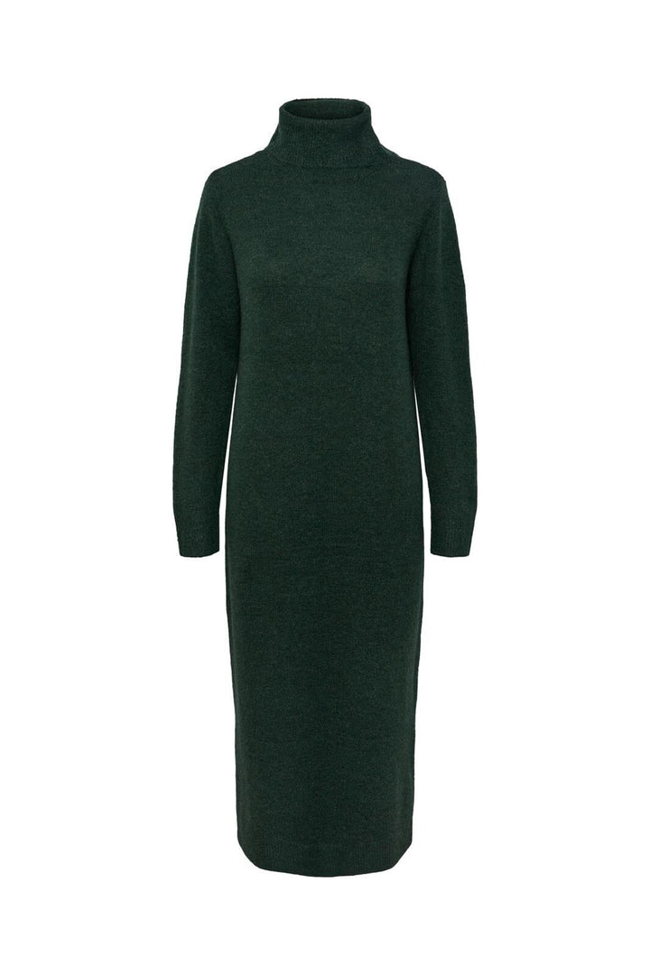 Pieces - Pcjuliana Ls Rollneck Knit Dress - 4250918 Trekking Green