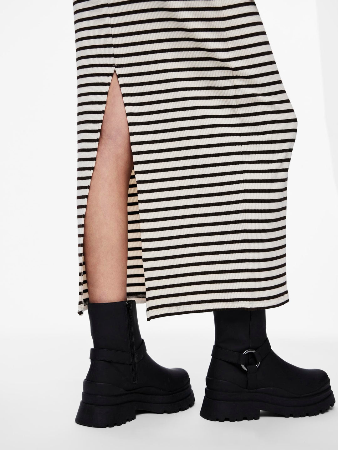 Pieces - Pcjuna Ankle Skirt - 4586441 Cloud Dancer Brown