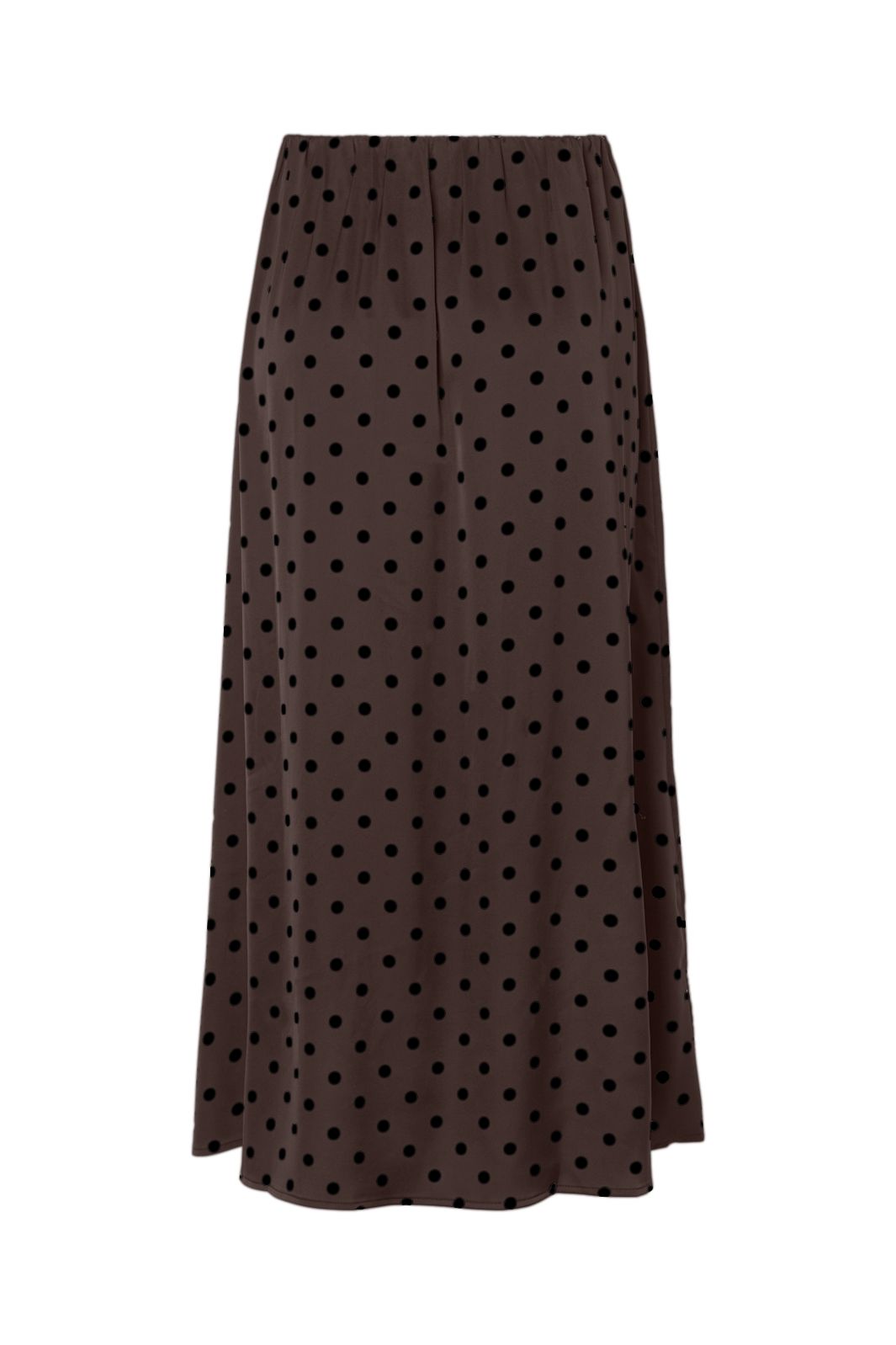 Pieces - Pcjytta Ankle Satin Skirt - 5069031 Hot Fudge Black Dots