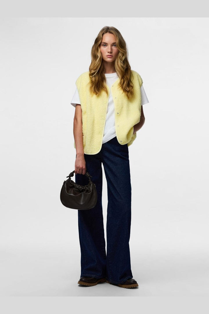 Pieces - Pckatty Teddy Vest - 5044065 French Vanilla