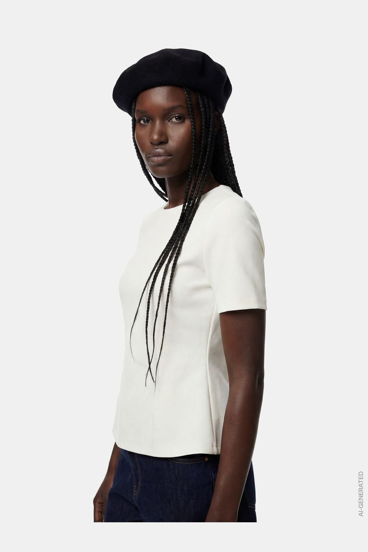 Pieces - Pclilu Ss O-Neck Top - 5138067 Bright White