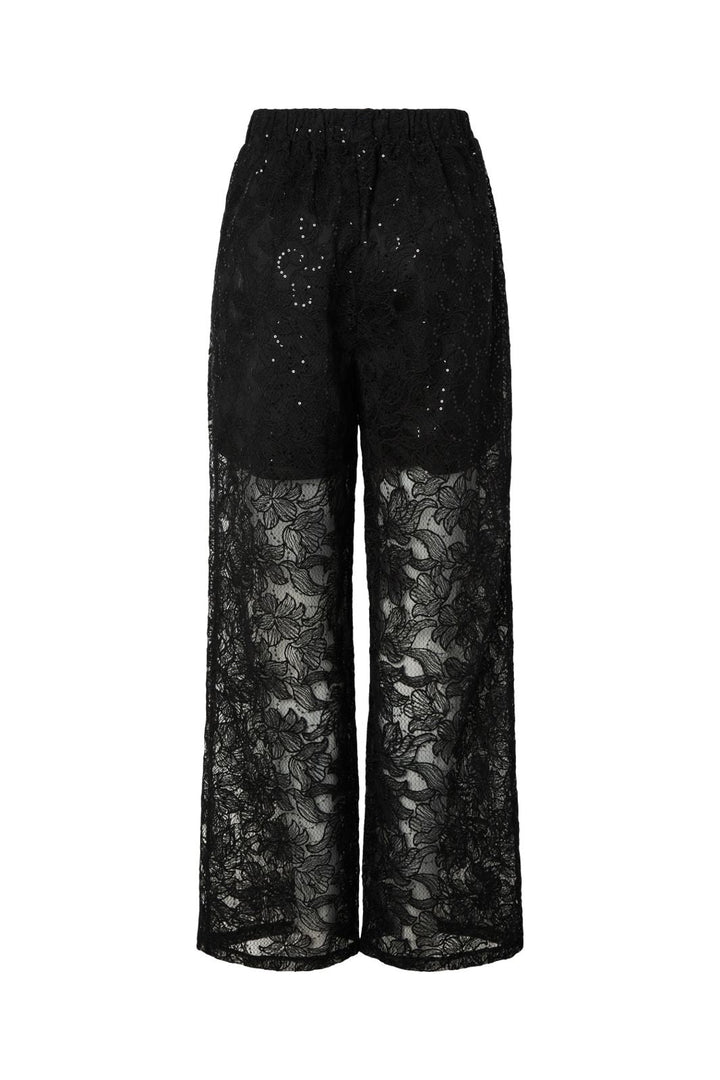 Pieces - Pclouise Straight Pants - 5039172 Black Black Sequins