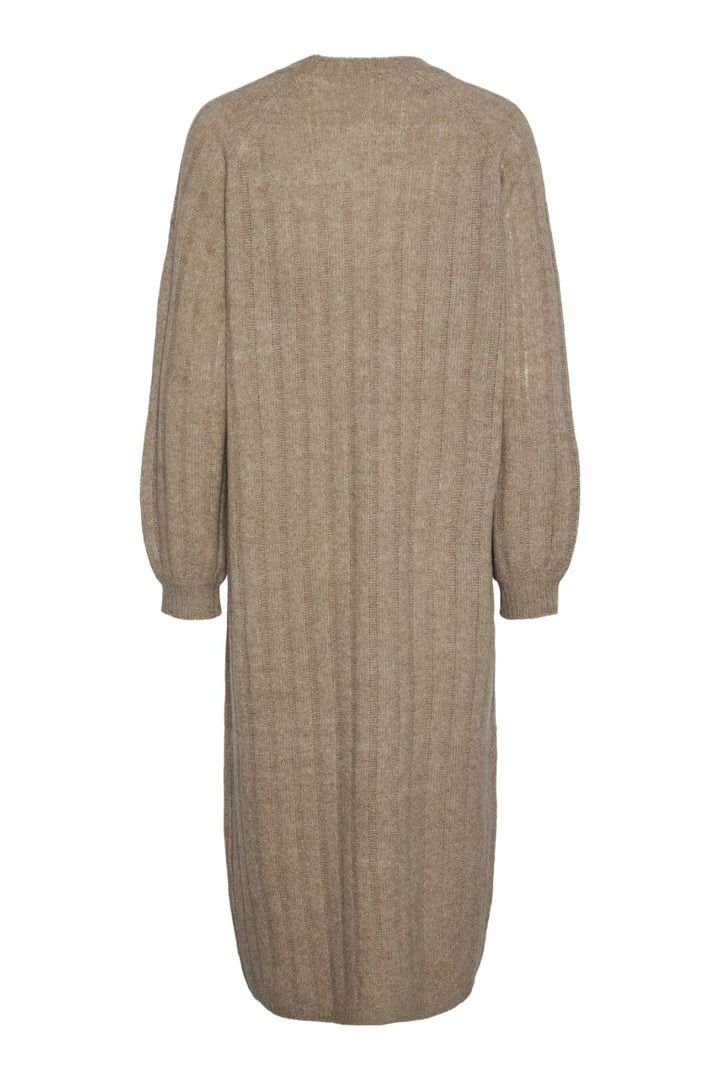 Pieces - Pcmaggy Ls Knit Dress - 4542704 Taupe Gray