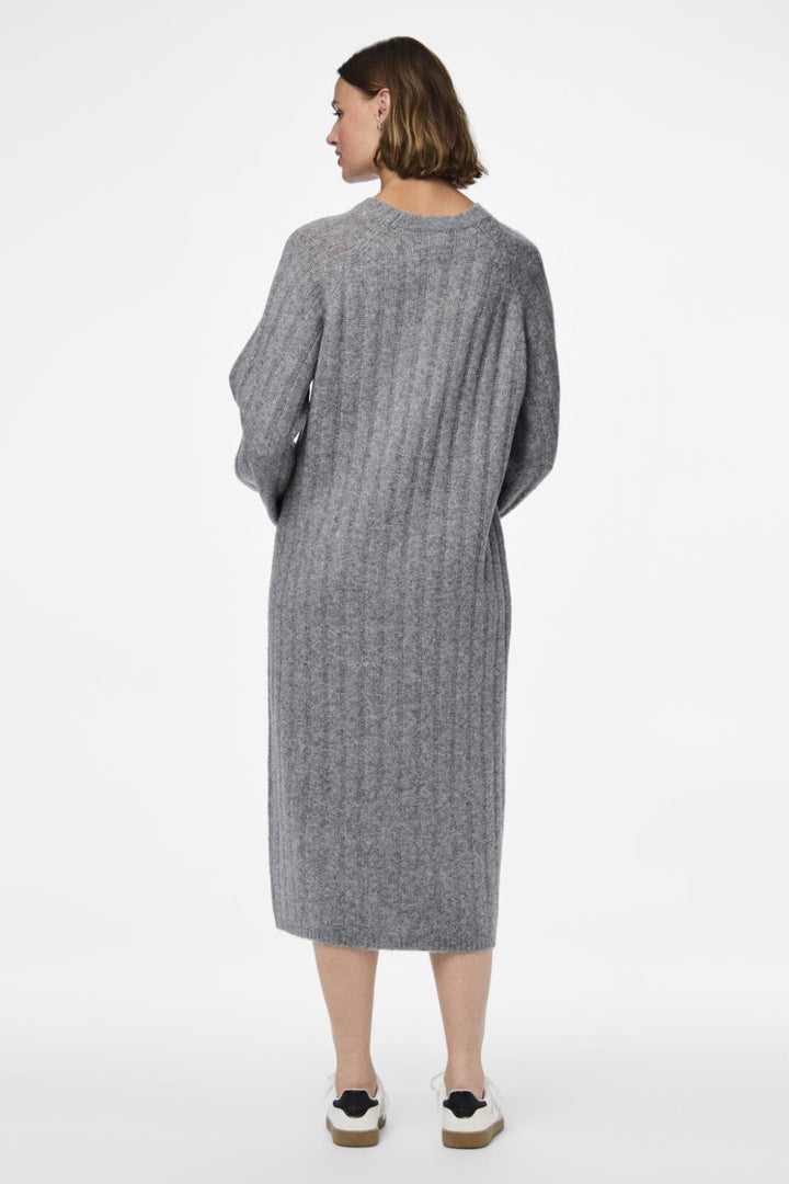 Pieces - Pcmaggy Ls Knit Dress - 4542705 Medium Grey Melange