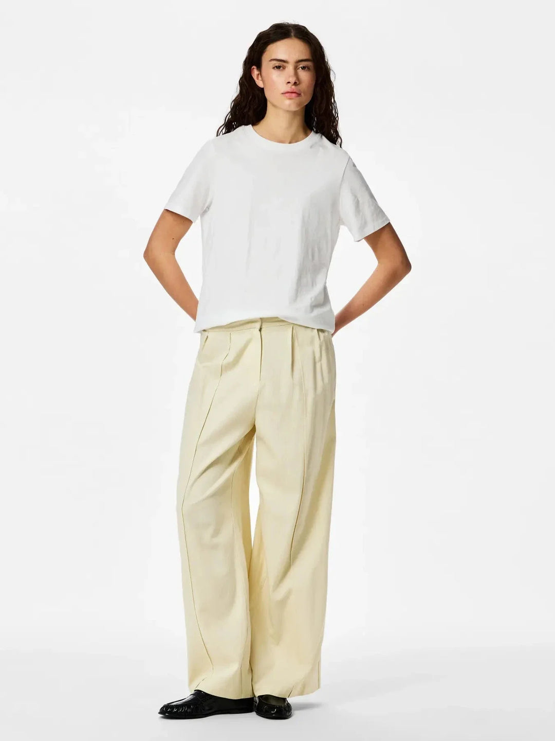 Pieces - Pcmajse Wide Pants Pp - 5040797 Birch Bukser 