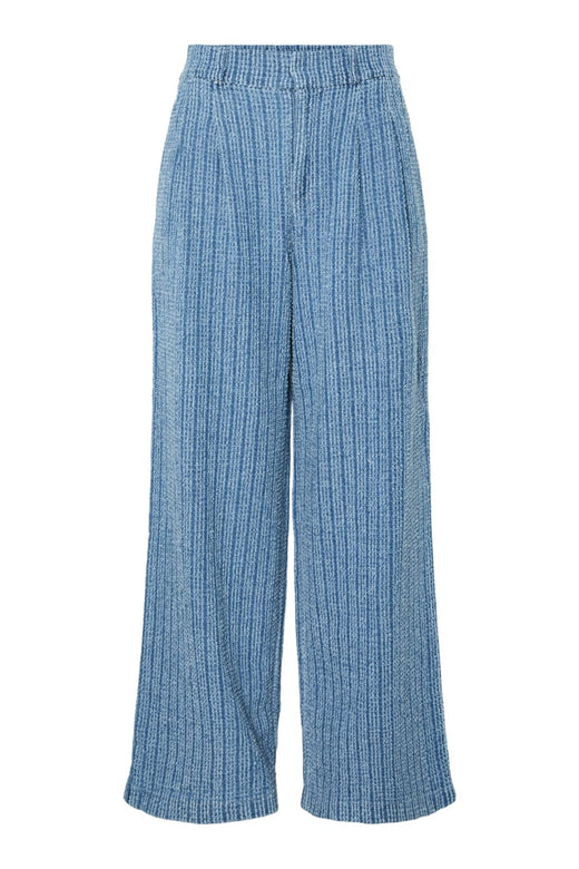 Pieces - Pcmalba Wide Denim Pants - 4847944 Medium Blue Denim Washed