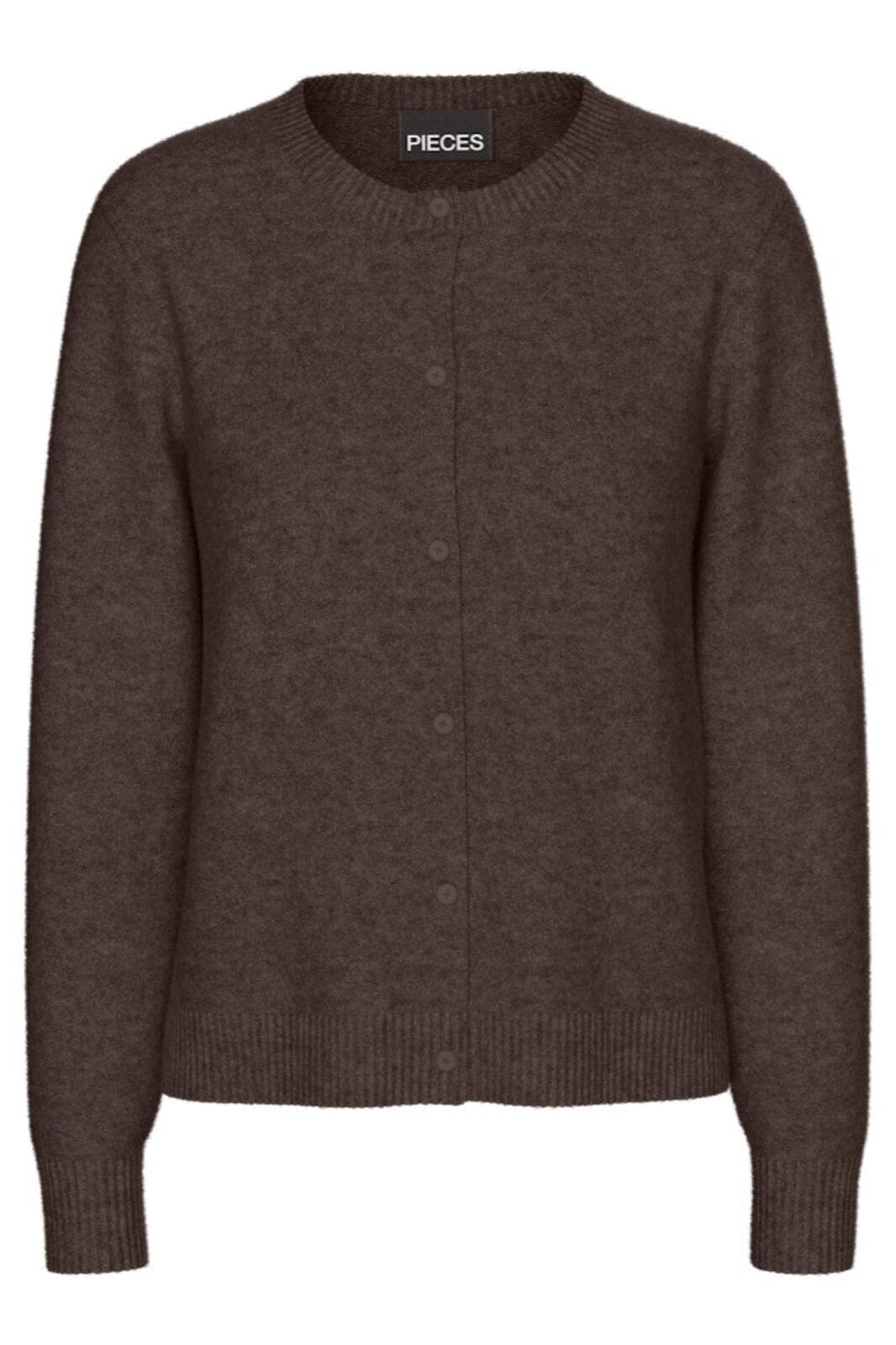 Pieces - Pcmalou Ls Knit Cardigan - 4864700 Hot Fudge Melange Cardigans 