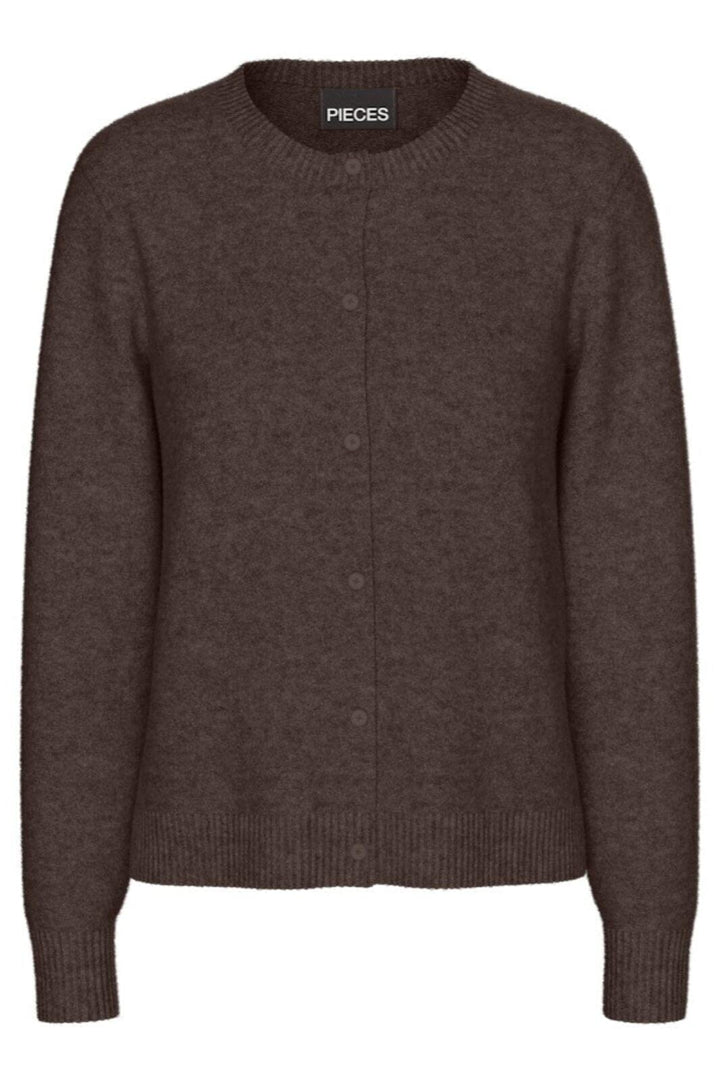 Pieces - Pcmalou Ls Knit Cardigan - 4864700 Hot Fudge Melange Cardigans 