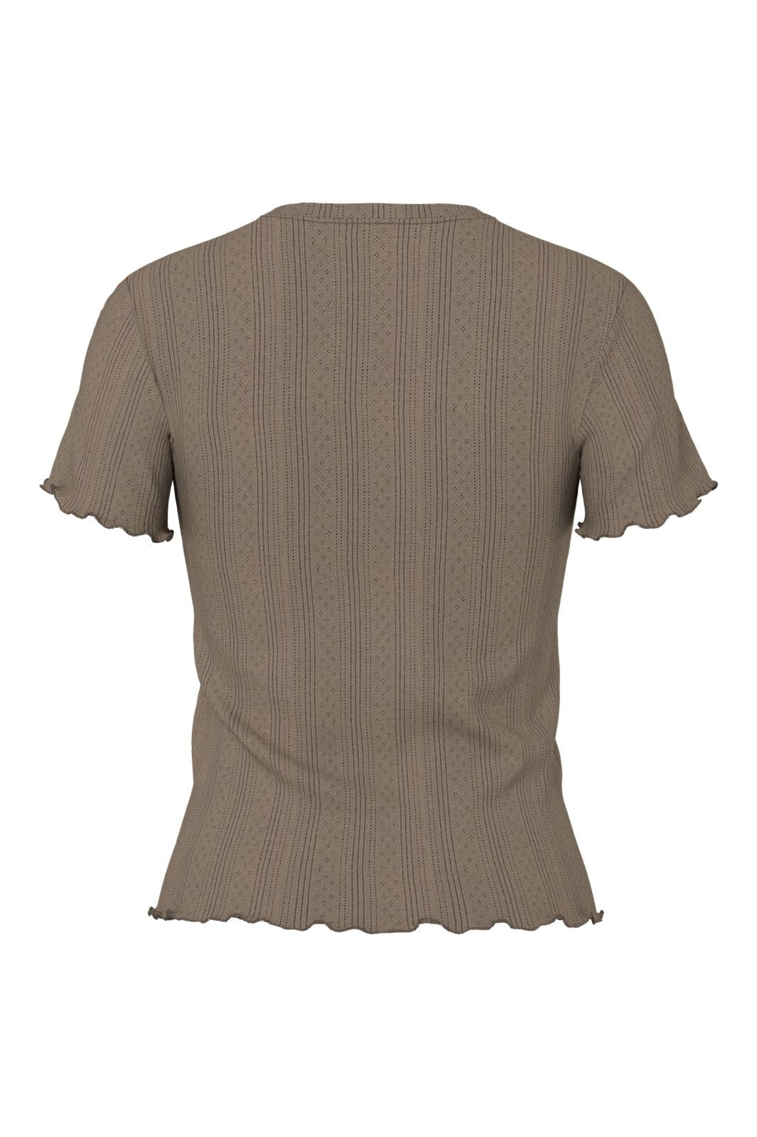 Pieces - Pcmarie Ss O-Neck Poin Top - 4803618 Morel