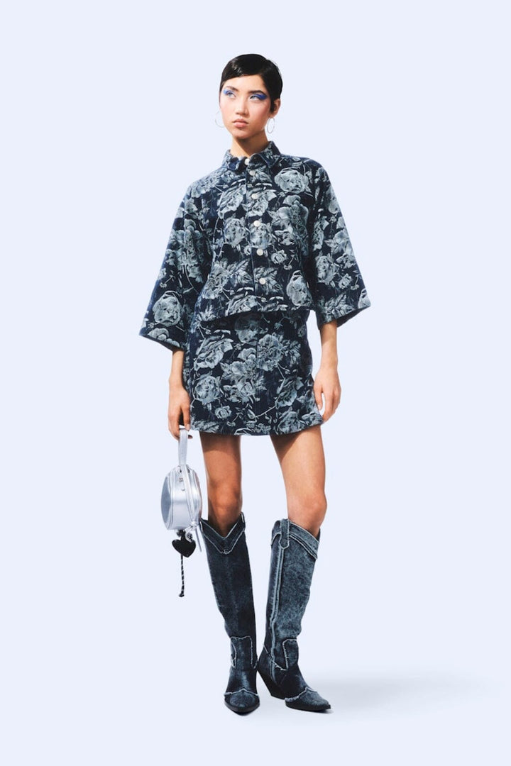 Pieces - Pcmarosa 3/4 Sl Denim Shirt - 4871297 Black Rose Skjorter 